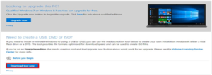 Download Windows 10 media