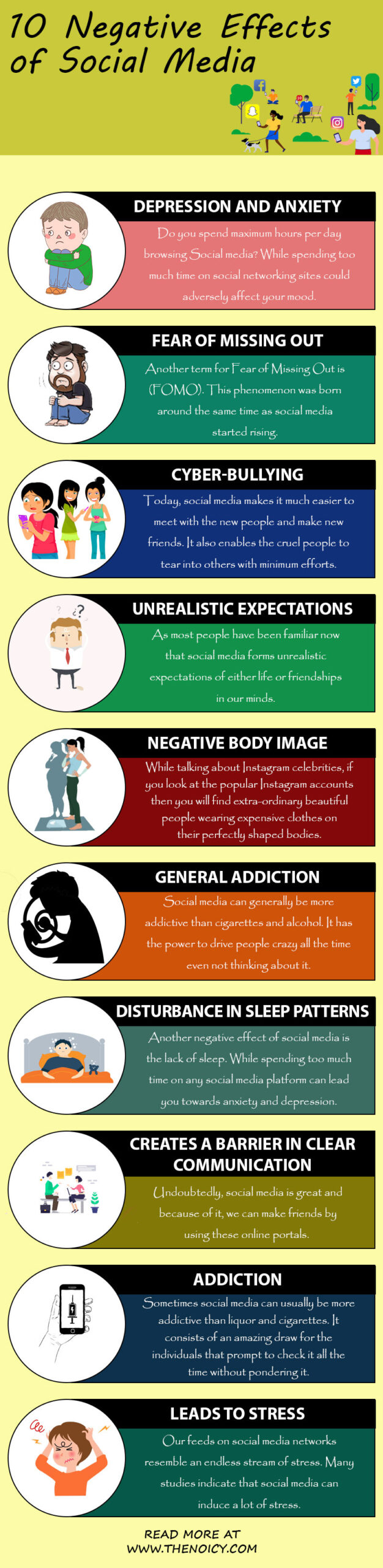 10 Negative Effects of social media