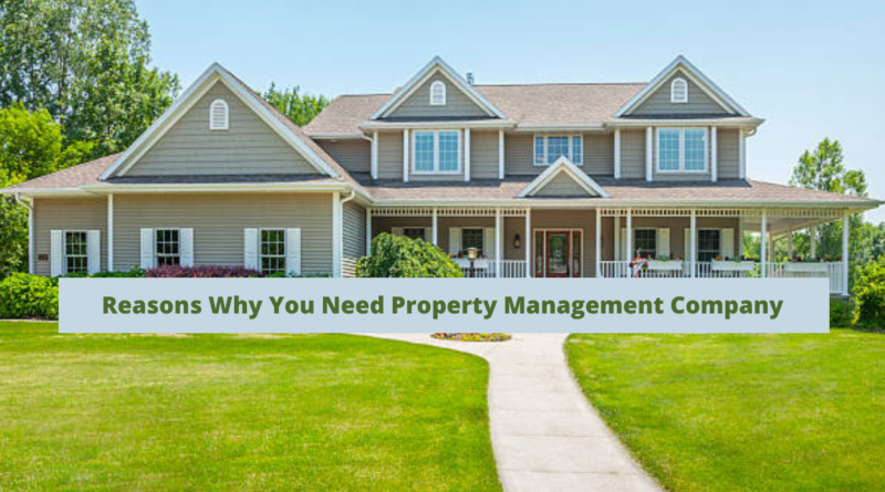 Reasons Why You Need Property Management Company